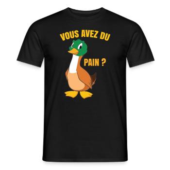 Humour Canard - T-shirt homme - noir - Devant - AI Model Male 178 light (178cm)