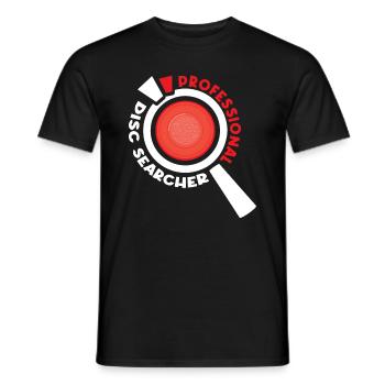 Professional Disc Searcher - Men's T-Shirt - black - Front - AI Model Male 178 light (178cm)