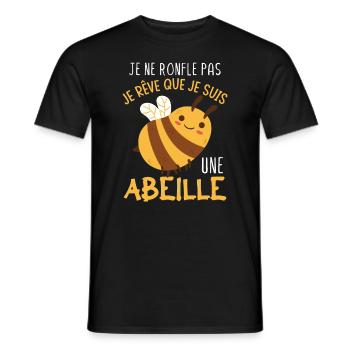Diction Abeilles Enfant Drole - T-shirt homme - noir - Devant - AI Model Male 178 light (178cm)