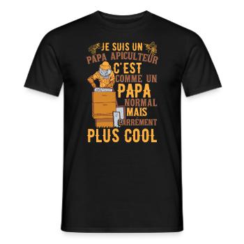 Papa Apiculteur Apiculture - T-shirt homme - noir - Devant - AI Model Male 178 light (178cm)