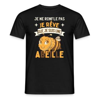 Je Suis Un Abeille - T-shirt homme - noir - Devant - AI Model Male 178 light (178cm)
