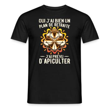 Retraite Apiculter Apiculteur - T-shirt homme - noir - Devant - AI Model Male 178 light (178cm)