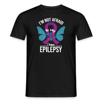 I Have Epilepsy - Men's T-Shirt - black - Front - AI Model Male 178 light (178cm)