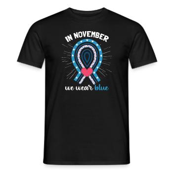 Mois de la sensibilisation au diabète - T-shirt homme - noir - Devant - AI Model Male 178 light (178cm)