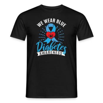 Diabetes Warrior soutient la sensibilisation au diabète - T-shirt homme - noir - Devant - AI Model Male 178 light (178cm)