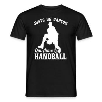 Enfant Handball Handballeur Sport - T-shirt homme - noir - Devant - AI Model Male 178 light (178cm)