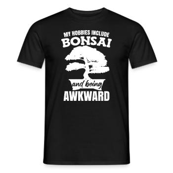 Zu meinen Hobbys gehören Bonsai - Männer T-Shirt - Schwarz - Vorne - AI Model Male 178 light (178cm)