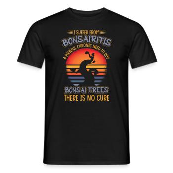 Drôle d’humour Bonsaï Tree - T-shirt homme - noir - Devant - AI Model Male 178 light (178cm)
