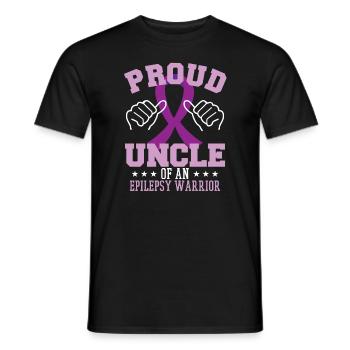 Proud Uncle Of An Epilepsy Warrior - Men's T-Shirt - black - Front - AI Model Male 178 light (178cm)