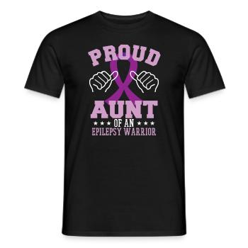 Proud Aunt Of An Epilepsy Warrior - Men's T-Shirt - black - Front - AI Model Male 178 light (178cm)