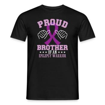 Proud Brother Of An Epilepsy Warrior - Men's T-Shirt - black - Front - AI Model Male 178 light (178cm)