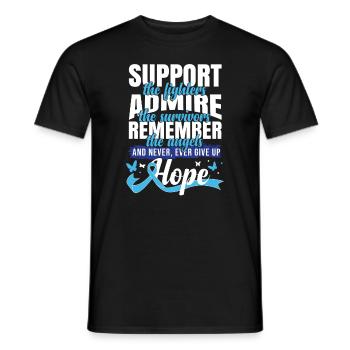 Darmkrebs-Bewusstseinsmonat - Männer T-Shirt - Schwarz - Vorne - AI Model Male 178 light (178cm)