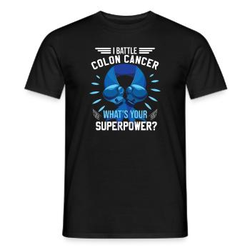 Ich kämpfe gegen Darmkrebs - Männer T-Shirt - Schwarz - Vorne - AI Model Male 178 light (178cm)