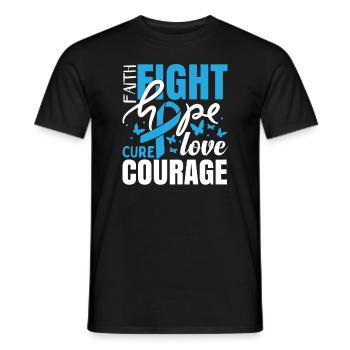 Colon Cancer Awareness - Men's T-Shirt - black - Front - AI Model Male 178 light (178cm)