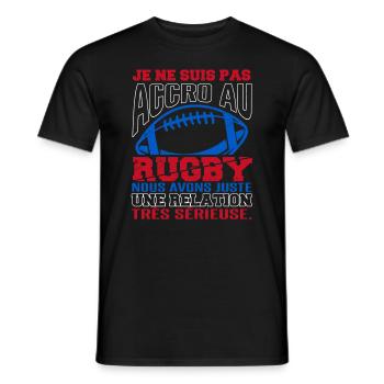 Coach Rugby Rugbyman Humour - T-shirt homme - noir - Devant - AI Model Male 178 light (178cm)