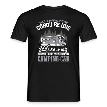 Les Meilleurs Conduisent Un Camping-Car - T-shirt homme - noir - Devant - AI Model Male 178 light (178cm)