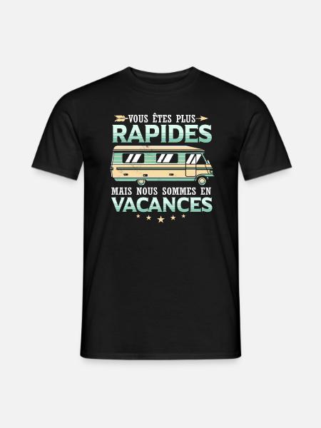 Camper Campeur Slogan - T-shirt homme - noir