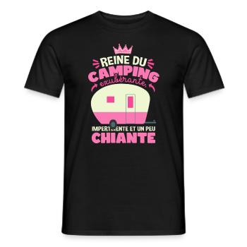 Reine Du Camping - T-shirt homme - noir - Devant - AI Model Male 178 light (178cm)