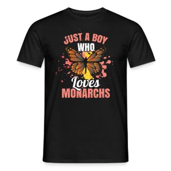 Kinder Monarchfalter - Männer T-Shirt - Schwarz - Vorne - AI Model Male 178 light (178cm)