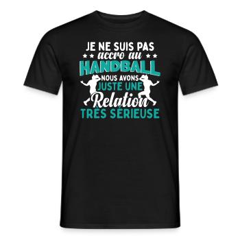 Handball Femmes Dicton - T-shirt homme - noir - Devant - AI Model Male 178 light (178cm)
