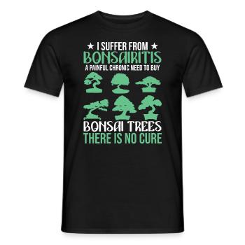 Funny Bonsai - Men's T-Shirt - black - Front - AI Model Male 178 light (178cm)