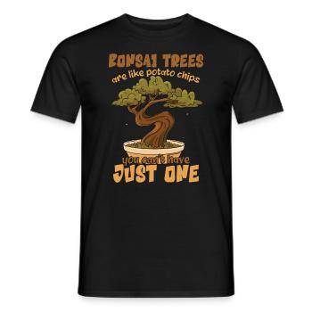 Bonsai Humor Plants Gardening - Men's T-Shirt - black - Front - AI Model Male 178 light (178cm)