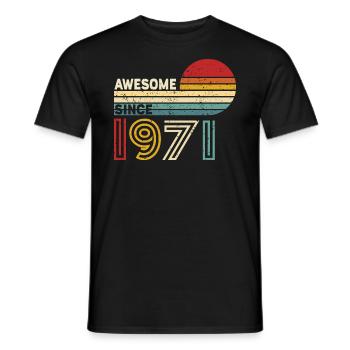 1971 Geschenk Geburtstag Jahrgang Spruch - Männer T-Shirt - Schwarz - Vorne - AI Model Male 178 light (178cm)