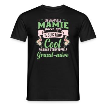 On M'Appelle Mamie Grand-Mère - T-shirt homme - noir - Devant - AI Model Male 178 light (178cm)