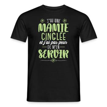 Mamie Humour Petite-Fille - T-shirt homme - noir - Devant - AI Model Male 178 light (178cm)