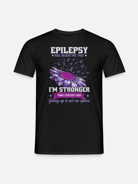 Epilepsie hat mich gelehrt, dass ich stärker bin - Männer T-Shirt - Schwarz