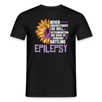 Epilepsy Warrior Women Awareness Month - Men's T-Shirt - black - Front - AI Model Male 178 light (178cm)