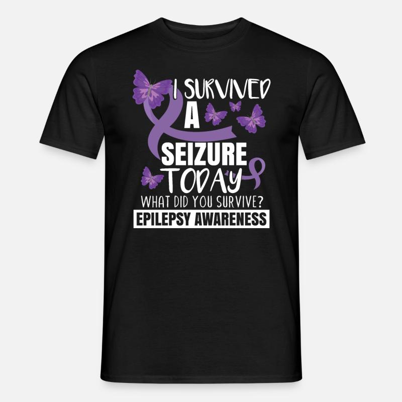 Epilepsie-Bewusstsein - Männer T-Shirt - Schwarz
