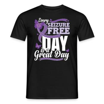 Epilepsy Awareness Gifts - Men's T-Shirt - black - Front - AI Model Male 178 light (178cm)