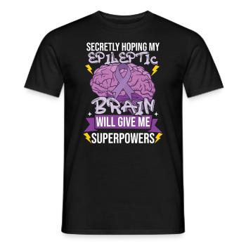 Epilepsy Awareness Month - Men's T-Shirt - black - Front - AI Model Male 178 light (178cm)