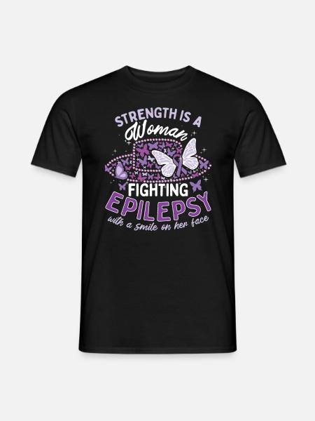 Women Epilepsy Warrior - Men's T-Shirt - black