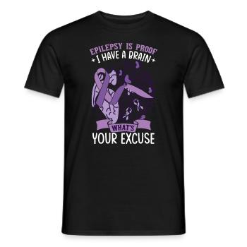 Epilepsy Awareness Warrior - Men's T-Shirt - black - Front - AI Model Male 178 light (178cm)