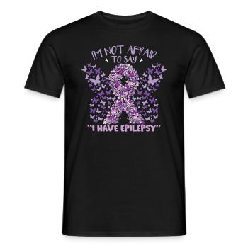 I Have Epilepsy - Men's T-Shirt - black - Front - AI Model Male 178 light (178cm)