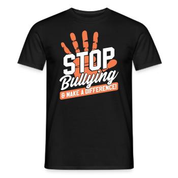 Anti-Mobbing Orange Mobbing Bewusstsein - Männer T-Shirt - Schwarz - Vorne - AI Model Male 178 light (178cm)