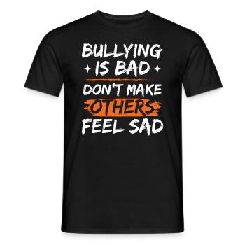 Anti-Mobbing-Bewusstsein Mobbing-Präventionsmonat - Männer T-Shirt - Schwarz - Vorne - AI Model Male 178 light (178cm)