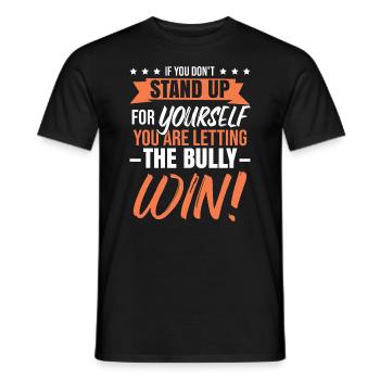 Anti-Mobbing-Tag Mobbing-Bewusstsein - Männer T-Shirt - Schwarz - Vorne - AI Model Male 178 light (178cm)