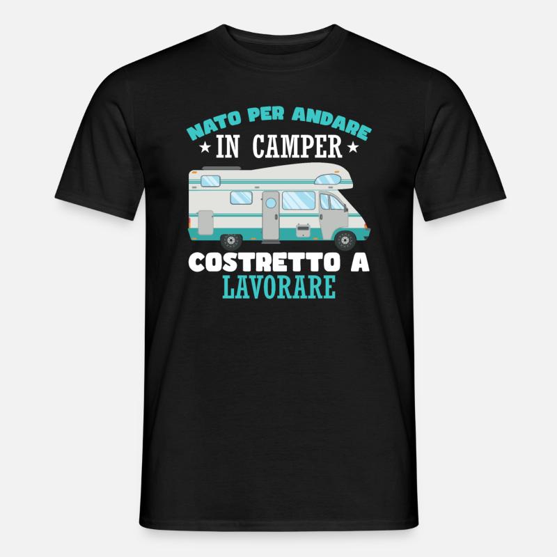 Fun Camper Camper Camping - Männer T-Shirt - Schwarz