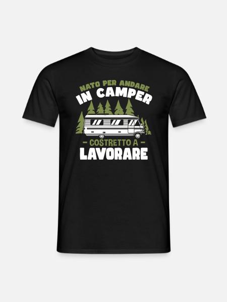 Born to go in a motorhome | Camper - Men's T-Shirt - black