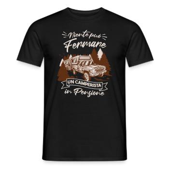 Camper | Camping Inn | Campsite - Men's T-Shirt - black - Front - AI Model Male 178 light (178cm)
