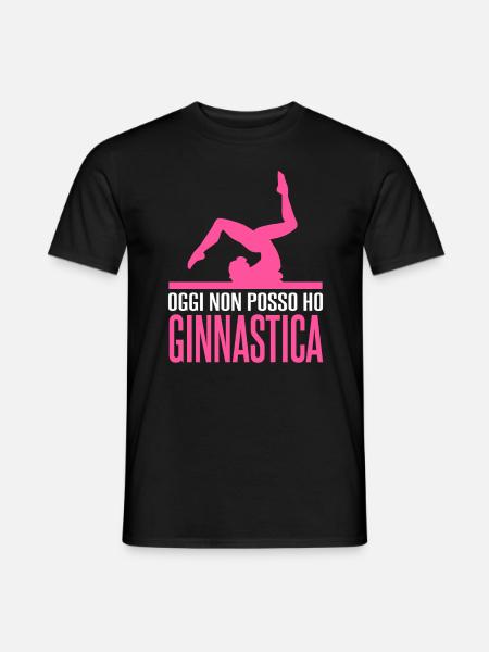 Oggi Non Posso Ho Ginnastica - T-shirt uomo - nero