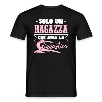 Gymnastique Fille - T-shirt homme - noir - Devant - AI Model Male 178 light (178cm)