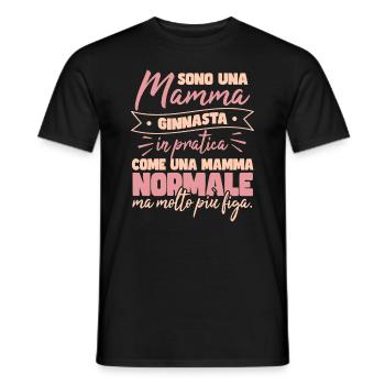 Mama gymnast like a normal mom - Men's T-Shirt - black - Front - AI Model Male 178 light (178cm)