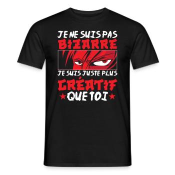 Anime Manga Cadeau - T-shirt homme - noir - Devant - AI Model Male 178 light (178cm)