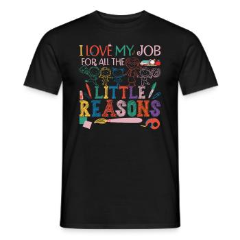 Mignon enseignant garderie Pre-K - T-shirt homme - noir - Devant - AI Model Male 178 light (178cm)