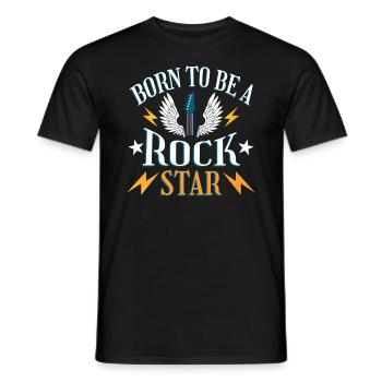 Drôle de guitare Rock Star Guitariste Guitariste - T-shirt homme - noir - Devant - AI Model Male 178 light (178cm)