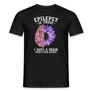 Epilepsy Is Proof | Epileptic | Epilepsy Warrior - Men's T-Shirt - black - Front - AI Model Male 178 light (178cm)